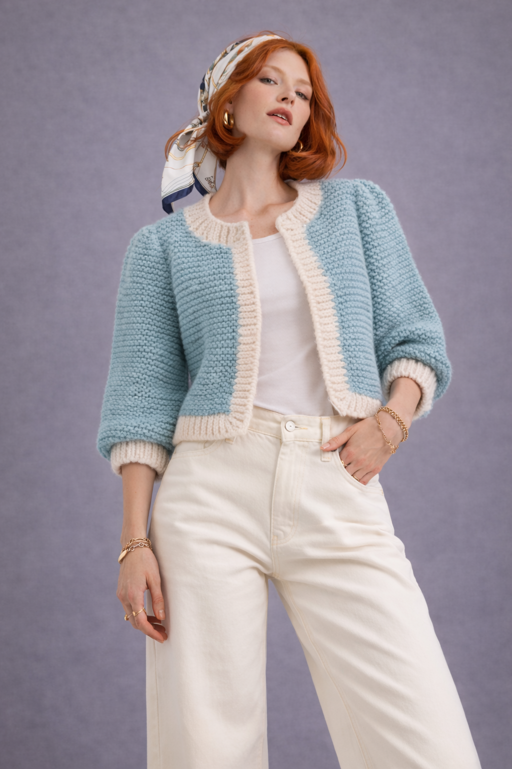 Cardigan Marshmallow Azzurro