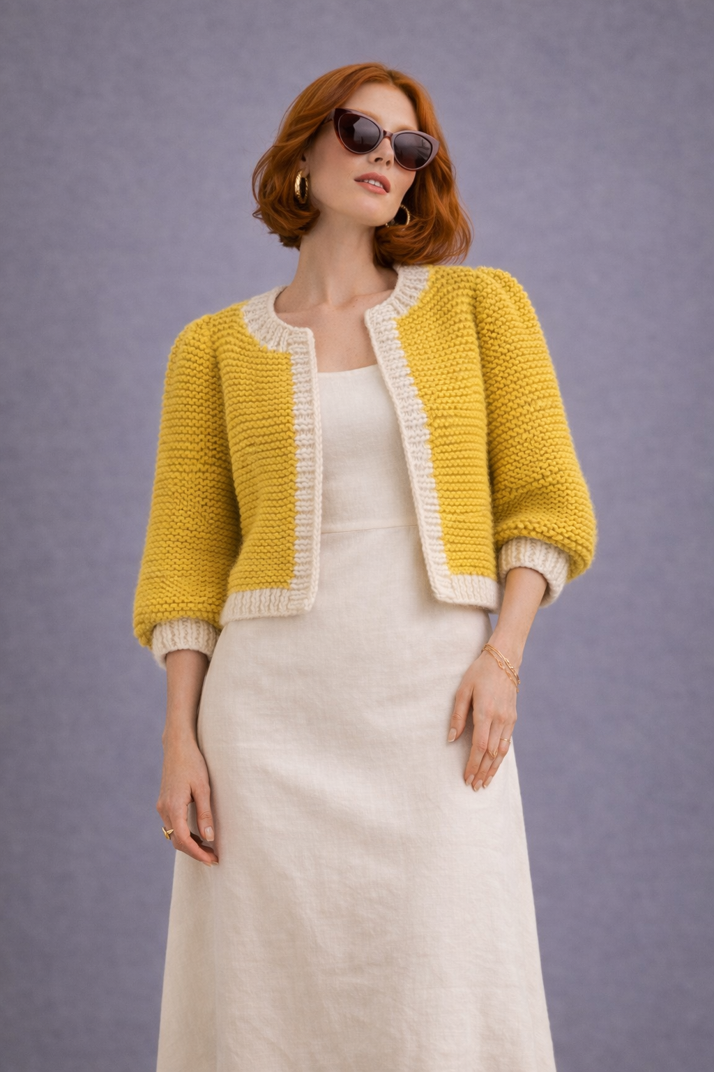 Cardigan Marshmallow Senape