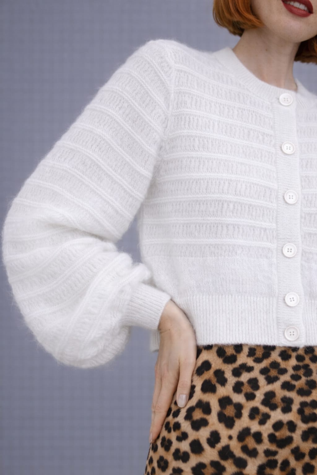 Cardigan Gauzy Bianco