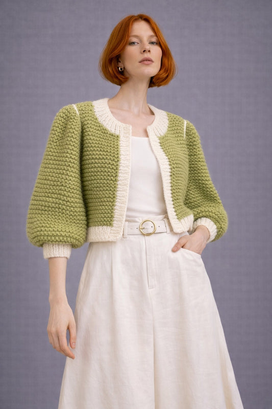 Cardigan Marshmallow Verde