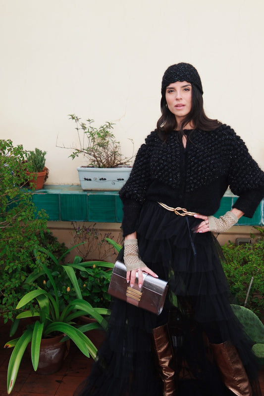 FW25 Cardigan Mini Bubble Pailettes