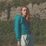 maglione top con ruches