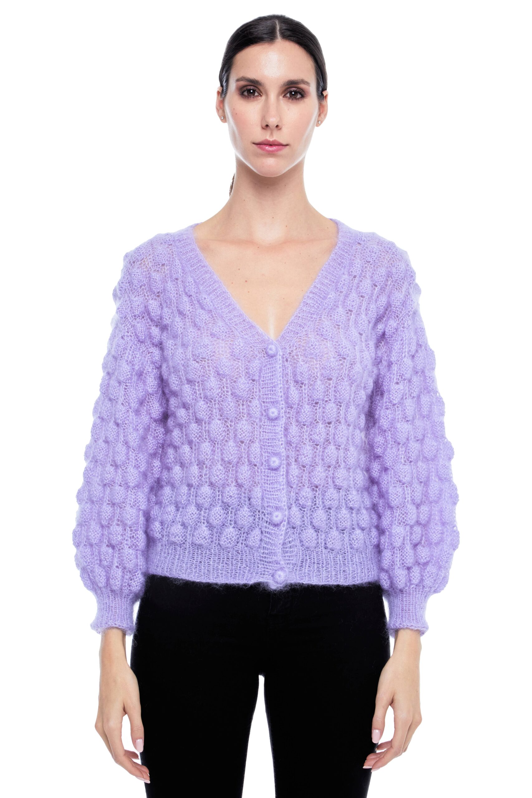 BUBBLE CARDIGAN MIDI OUVERT