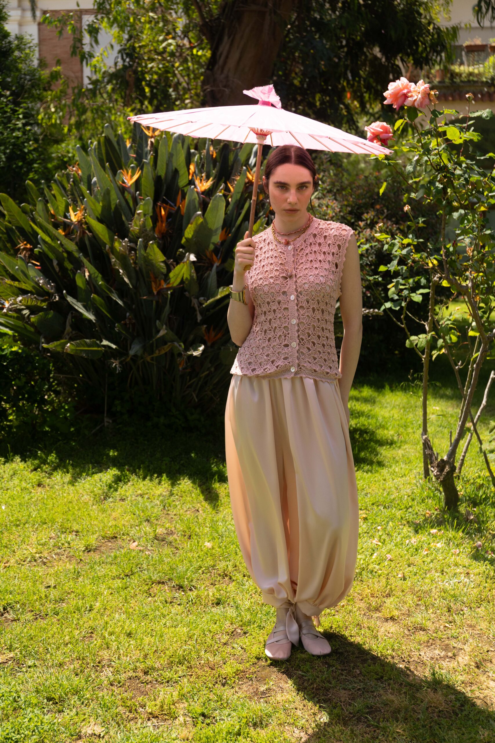 pantaloni in seta