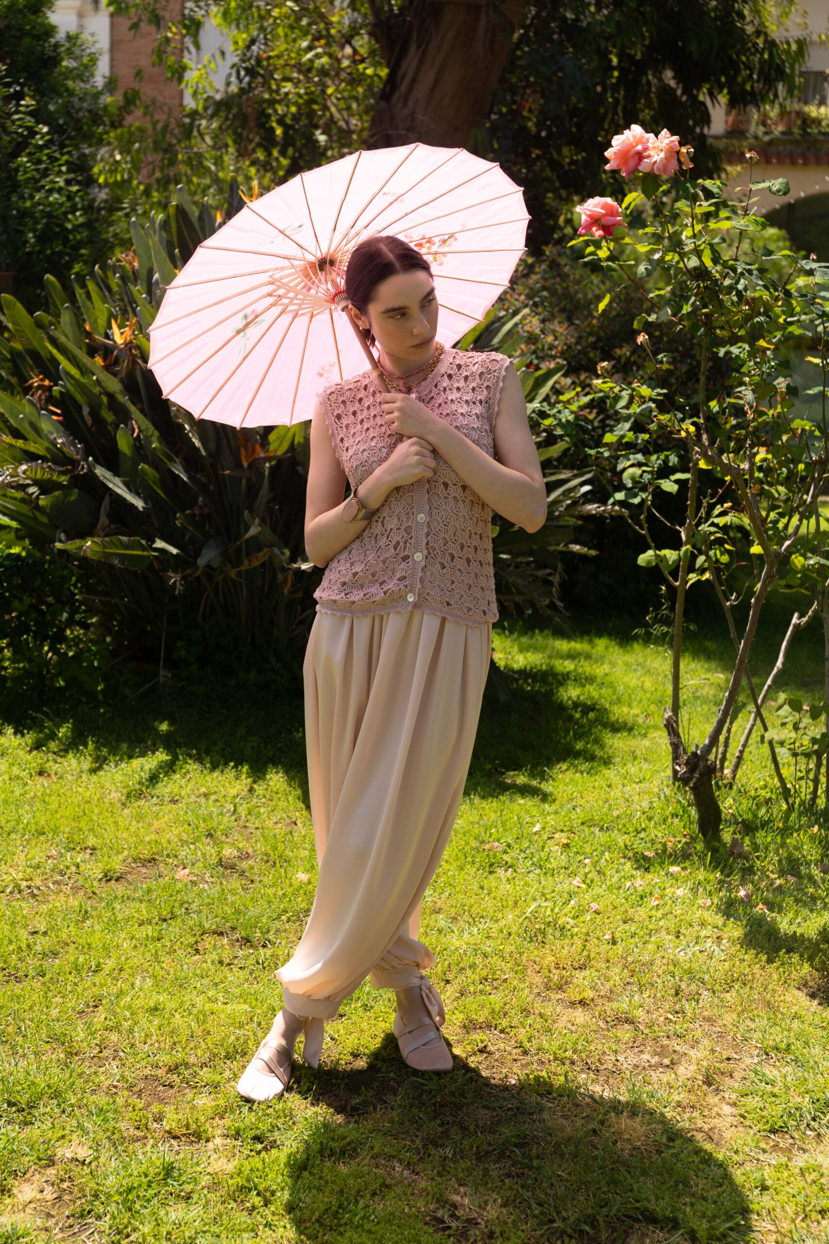pantaloni in seta